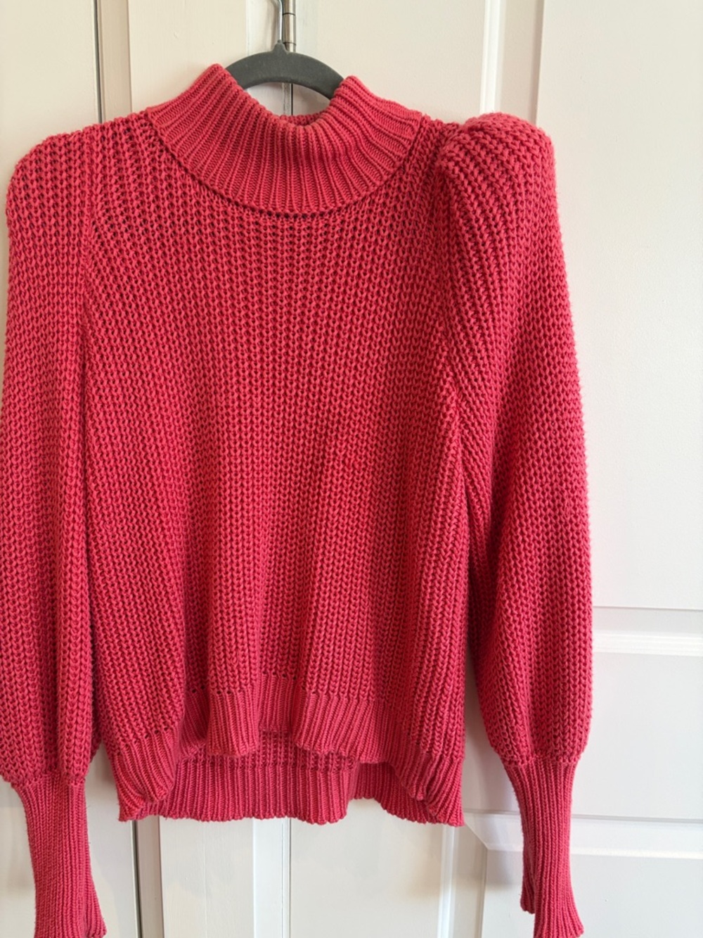 Women's Pink Knit Mock-Neck Sweater